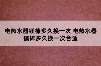 电热水器镁棒多久换一次 电热水器镁棒多久换一次合适